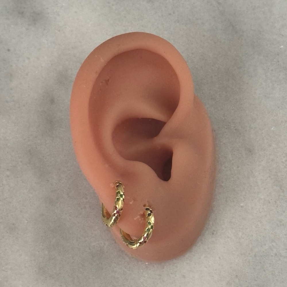 Gold Colorful Small Huggie Hoop Earrings 

Brand New - Picture 2 of 5